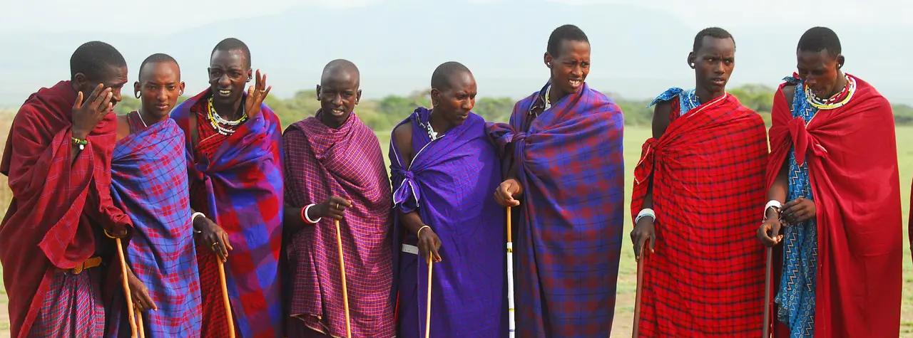 Masaai stam in Tanzania, Afrika