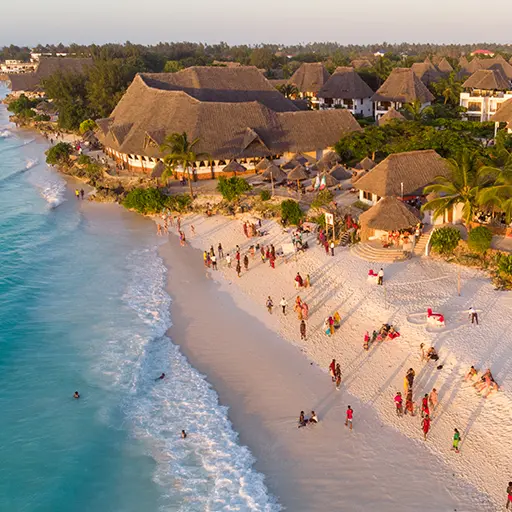 Zanzibar Stranden zonsondergang