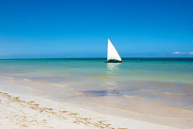 Diani Strand Kenia zeilboot