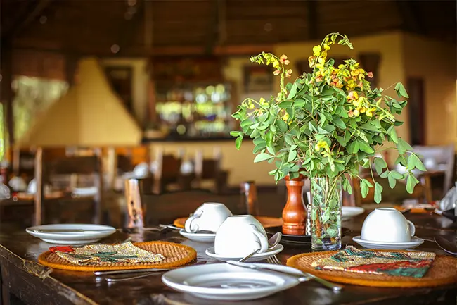 Sangaiwe Tented Lodge Dining