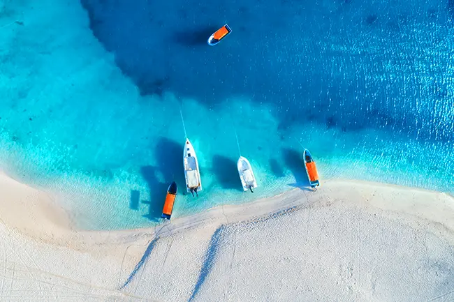 Zanzibar strand luchtfoto