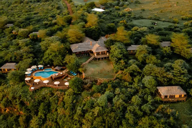 Escarpment Luxury Lodge Lake Manyara luchtfoto